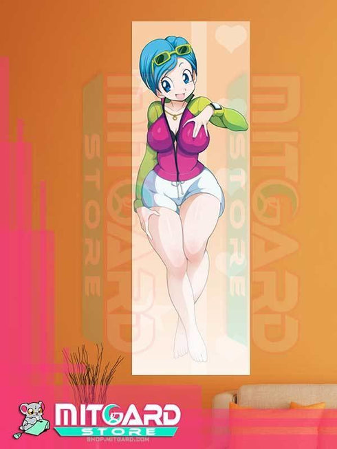 DRAGON BALL SUPER Bulma wall scroll fabric or Adhesive Vinyl poster - Vinil poster GLOSSY / 50cm x 150cm - 2